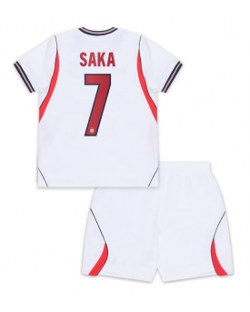 Billige Fotballdrakt England Bukayo Saka #7 Replika Hjemmedraktsett Barn VM 2026 Kortermet (med bukser)